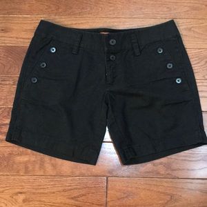 Juicy Couture Cotton Twill Shorts, Black, Size 2